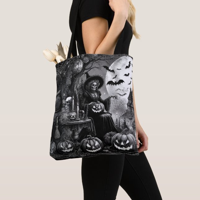 Skeleton Hexch Pumpkin Tasche (Von Nahem)