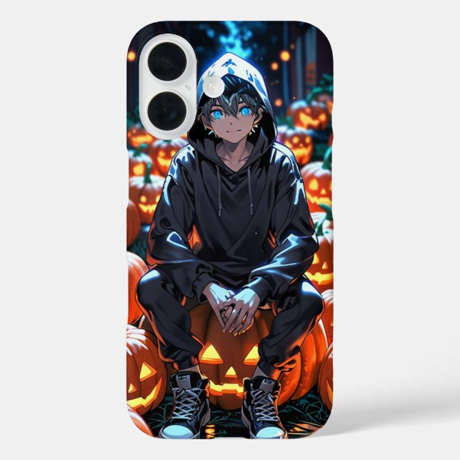 Skeleton Hoodie Boy iPhone 16 Hülle (Rückseite)