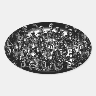 Skeleton Horde Ovaler Aufkleber