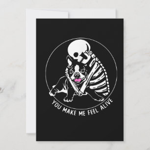 SKELETON HUG BOSTON TERRIER, SIE MACHEN MICH LEBEN