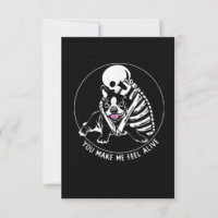 SKELETON HUG BOSTON TERRIER, SIE MACHEN MICH LEBEN