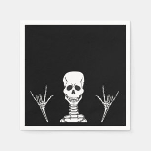 Skeleton ILY Napkins Serviette