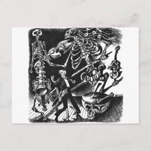 Skeleton-Jam-Band-Postkarte Postkarte