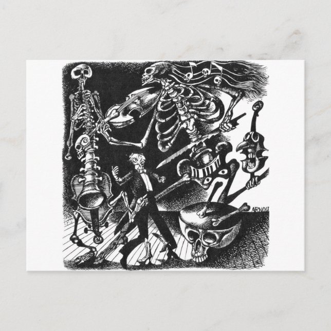 Skeleton-Jam-Band-Postkarte Postkarte (Vorderseite)