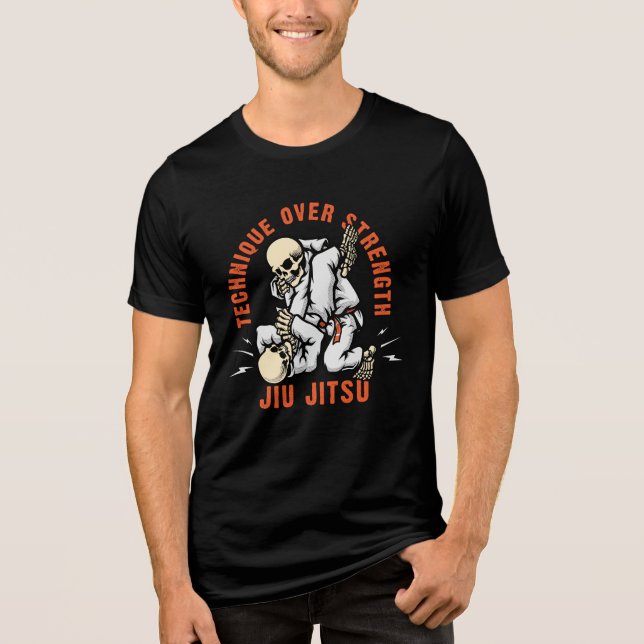 Skeleton Jiu Jitsu Tri-Blend Shirt (Vorderseite)