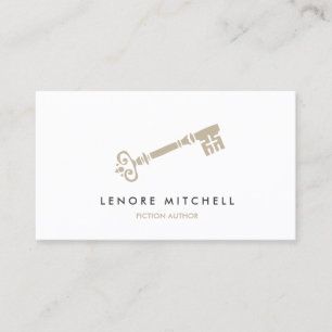 SKELETON KEY BUSINESS CARD FÜR AUTOREN & SCHREIBER VISITENKARTE