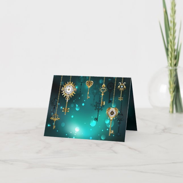 Skeleton Keys on Green Background (Devant)