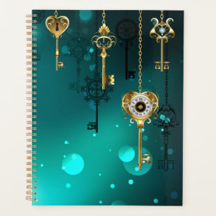 Skeleton Keys on Green Background