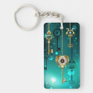 Skeleton Keys on Green Background