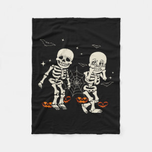 Skeleton Kids Griddy Dance Halloween Trick or Trea Fleecedecke