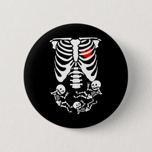 Skeleton KinderHalloween-Schwangerschaftspaare Kos Button