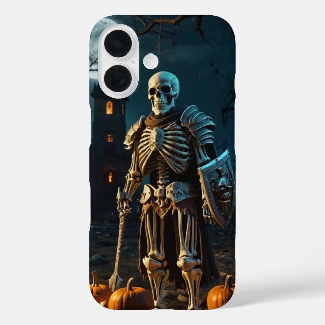 Skeleton Knight iPhone 16 Hülle (Rückseite)