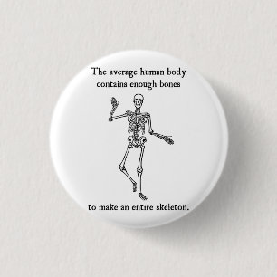 Skeleton Knochen im durchschnittlichen Button