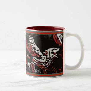 SKELETON KÖNIG "LEBHAFTFREIES, DIE FREI" ZWEIFARBIGE TASSE