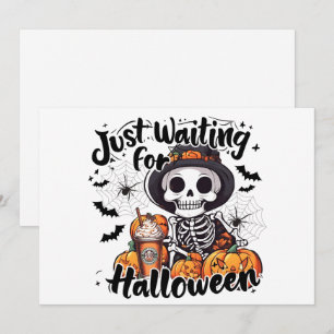 Skeleton Latte Countdown Feiertagskarte