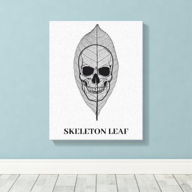 Skeleton Leaf Leinwanddruck (Insitu (Holzboden))