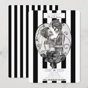 Skeleton Liebe Ehetanz Gotische Hochzeit Einladung