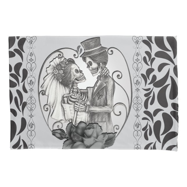 Skeleton Liebe Paare Ehetanz Kissenbezug (Vorderseite)