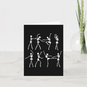 Skeleton Llerinas Llet Dance Niedlich Halloween Co Karte