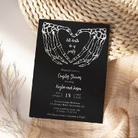 Skeleton Mains Couples Automne Douche Invitation