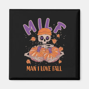 Skeleton Man I Liebe Fall Fun Skeleton Pumpkin Hal Magnet