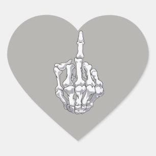 Skeleton Middle Finger Stickers
