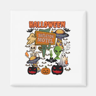 Skeleton Motel Halloween Niedlich Ghost Ghost Hall Magnet