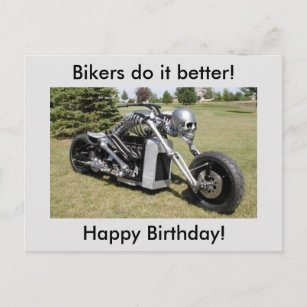 Cartes Postales Joyeux Anniversaire Moto Originales Zazzle Ch