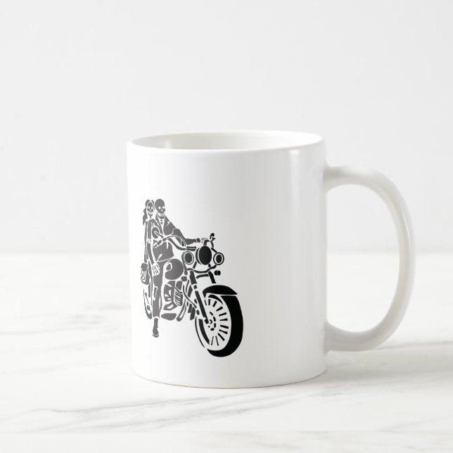 Skeleton Motorrad-Paare Kaffeetasse (Rechts)