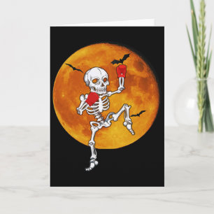 Skeleton Muay Thai Halloween Kickboxen MMA Karte
