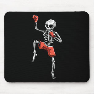 Skeleton Muay Thai Halloween Kickboxing Mixed Mart Mousepad