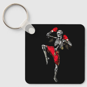 Skeleton Muay Thai Halloween Kickboxing MIXED MART Schlüsselanhänger