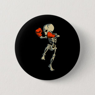 Skeleton Muay Thai Kick Boxing Mixed Martial Arts Button