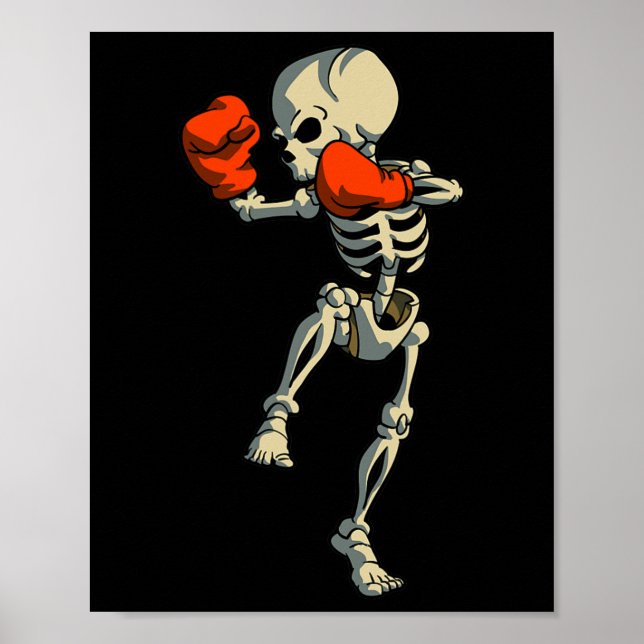 Skeleton Muay Thai Kick Boxing Mixed Martial Arts  Poster (Vorne)