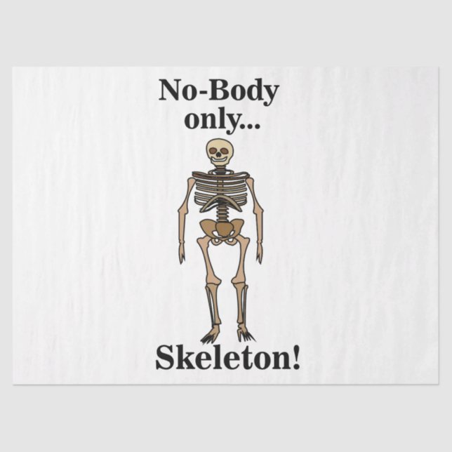Skeleton No-Body Funny Seidenpapier (Vorderseite)