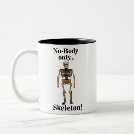 Skeleton No-Body Funny Zweifarbige Tasse