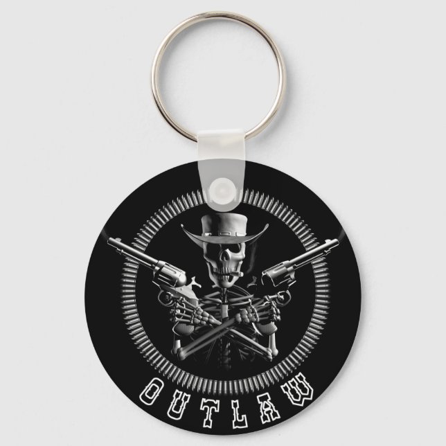 Skeleton Outlaw Key Rings Schlüsselanhänger (Vorderseite)