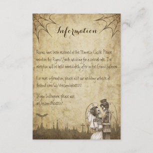 Skeleton Paarinformationskarte für wedding Begleitkarte