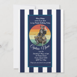 Skeleton Party Pirate Einladung
