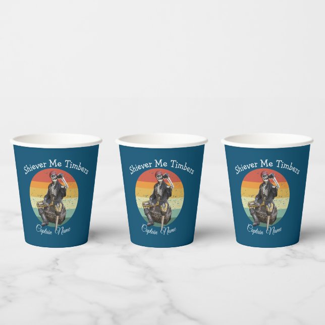 Skeleton Party Pirates Pappbecher (Multi)