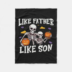 Skeleton Pater Son Matching Halloween-Kostüm Fleecedecke