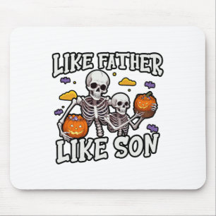 Skeleton Pater Son Matching Halloween-Kostüm Mousepad