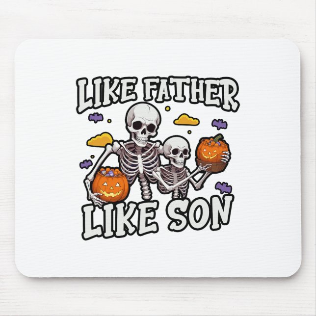Skeleton Pater Son Matching Halloween-Kostüm Mousepad (Vorne)