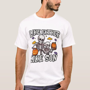 Skeleton Pater Son Matching Halloween-Kostüm T-Shirt