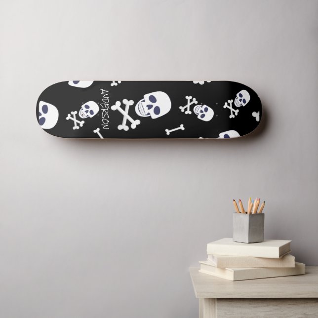 SKELETON PERSONNALISÉE Halloween Skateboard (Art mural (Horz))