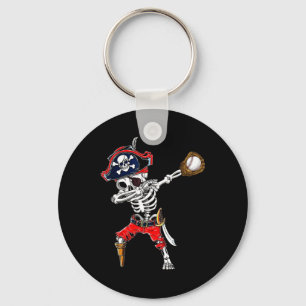 Skeleton Pirate & amp; Baseball-Ball-Halloween-Kos Schlüsselanhänger