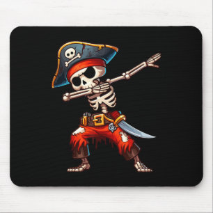 Skeleton Pirate Halloween Kids Pirate Mousepad
