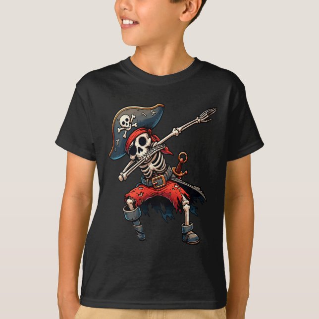 Skeleton Pirate Kids T-Shirt (Vorderseite)