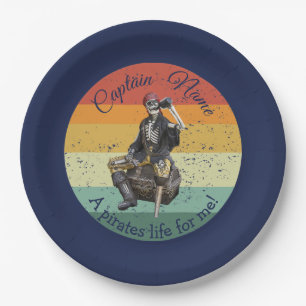 Skeleton Pirate Paper Plate Pappteller