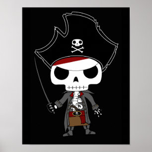 Skeleton Pirate Poster